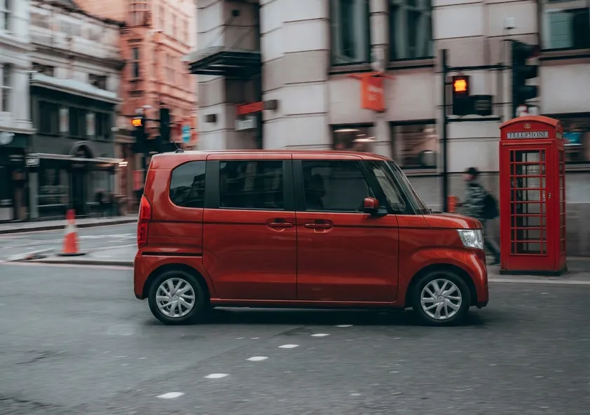 Honda N-Box driving through the city