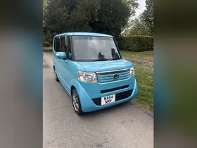 2015 Honda N-Box, blue, front three-quarter view