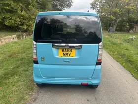2015 Honda N-Box, blue, rear view