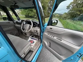 2015 Honda N-Box, blue, driver's door open