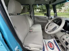 2015 Honda N-Box, blue, front seats and steering wheel