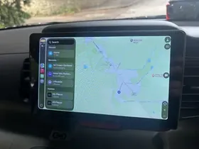 2015 Honda N-Box, blue, touchscreen showing Apple CarPlay