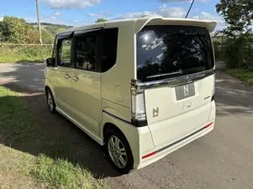 2013 Honda N-Box Custom G L Package, pearl white, rear three-quarter view, other side