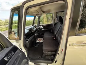 2013 Honda N-Box Custom G L Package, pearl white, front interior from passenger side
