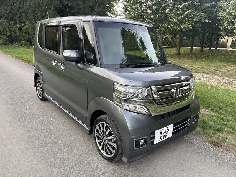 Grey 2016 Honda N-Box G Turbo Package, front three-quarter view