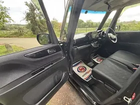 2012 Honda N-Box+ Custom G L Package, black, front interior from passenger side